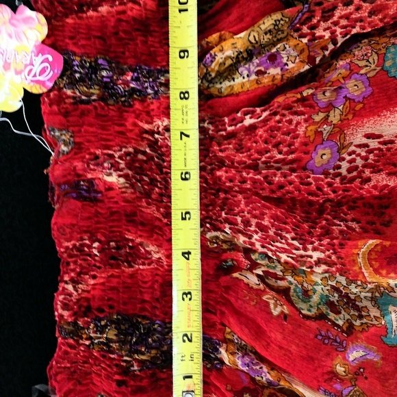 Hippie chick Paisley off shoulder shirt - Picture 4 of 5